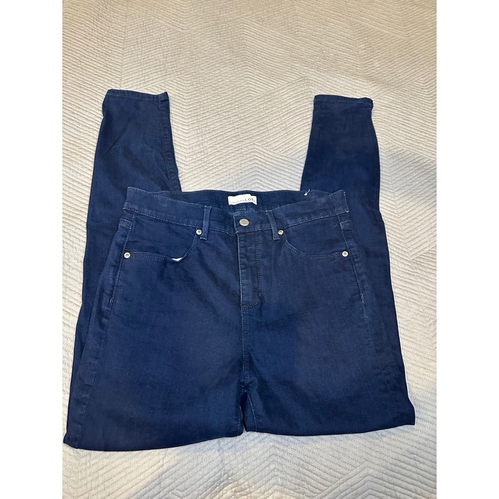 LOFT Womens Dark Indigo Skinny Legging Jeans Size 30 10 High Rise Slim Pockets